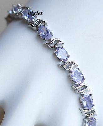 LOVELY SOFT TANZANITE CZ TENNIS BRACELET