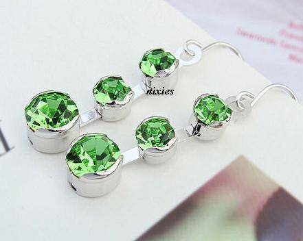 STRIKING PERIDOT CZ EARRINGS