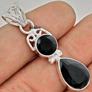 BLACK ONYX 925 STERLING SILVER PENDANT