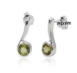 GORGEOUS PERIDOT EARRINGS - 92.5% THAI STERLING SILVER