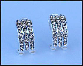 CHAMPAGNE TOPAZ SWAROVSKI HUGGIE EARRINGS