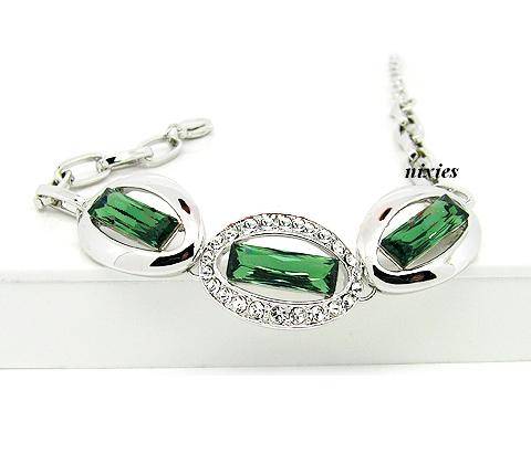 STUNNING EMERALD CRYSTAL BRACELET