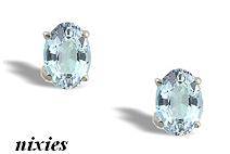 STRIKING BLUE TOPAZ STUDS IN SOLID 925 STERLING SILVER