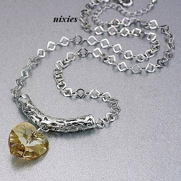 ELEGANT CHAMPAGNE AUSTRIAN CRYSTAL NECKLACE