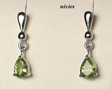 TOP GRADE NATURAL PERIDOT DROP EARRING IN 925 STERLING SILVER