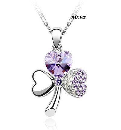 "ONLY ONE" DAZZLING AMETHYST SWAROVSKI NECKLACE