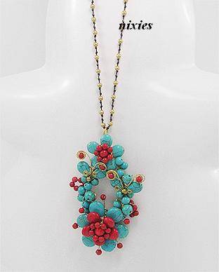 STYLISH **75CM** LONG TURQUOISE NECKLACE