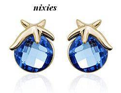GORGEOUS TANZANITE SWAROVSKI STUDS