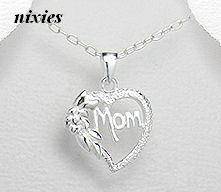 PURE 925 STERLING SILVER *MOM* PENDANT