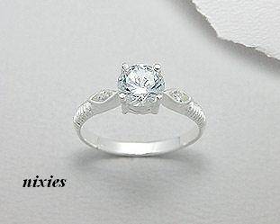 DAZZLING PURE 925 STERLING SILVER DIAMOND CZ RING - SIZE 8(Q)