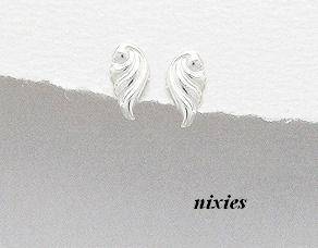 ADORABLE  PURE 925 STERLING SILVER ANGEL WINGS STUDS