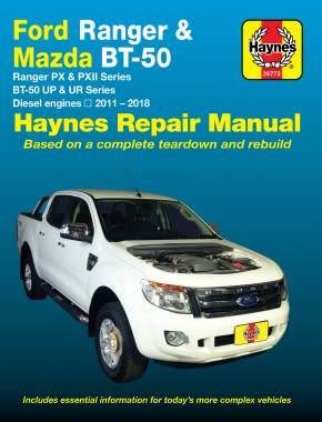Haynes 36772 Ford Ranger and Mazda BT-50 2011-2018