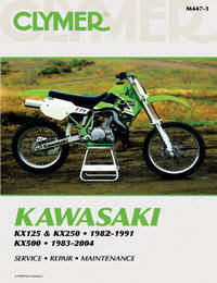 Clymer M447-3 Kawasaki KX125-500 (82-91&83-04) Maintenance Troubleshooting Repair Manual