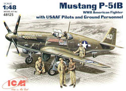 ICM 48125 Mustang P-51B with Ground / Flight Crew