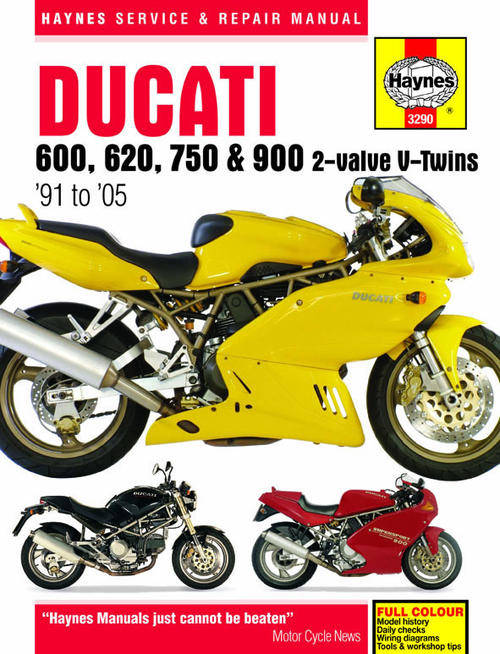 Haynes 3290 Ducati 600, 750 & 900 (2-valve) V-Twins 1991 to 1996 Repair Manual