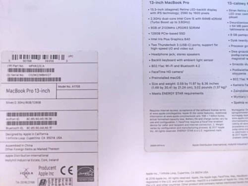 MacBook Pro 13 inch 2017 2.3GHz/8GB Ram/128GB SSD/Read description