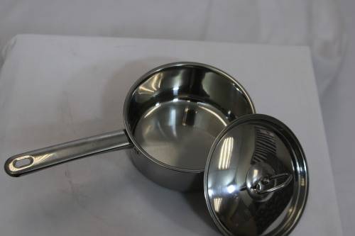 CHUKBOK - Heavy Bottom Stainless Steel Induction Ready Cookware 16 cm Sauce Pan + Lid(Display Item)