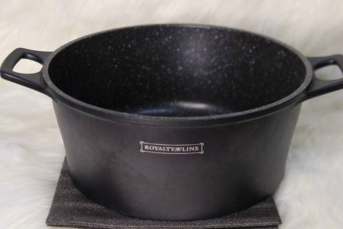 Royalty Line - 28cm Marble Coated Casserole Without Lid (Second hand)(No Lid)(Black)