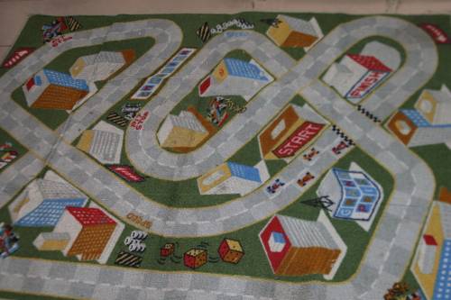 Waltex Kiddies Race Track Rectangle Rug - 130 x 180cm