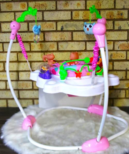 Multifunction Rolling Infant Bouncer Seat Toys Baby Walker Baby jumper-PINK