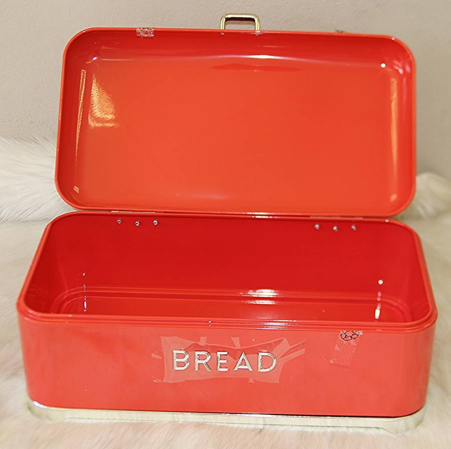 Deluxe edition Breadbin with 3pcs Canister Set - Red
