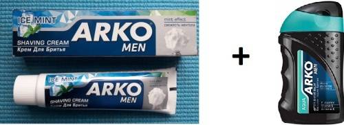Arko Shave Cream and Afershave Bundle (Ice Mint)