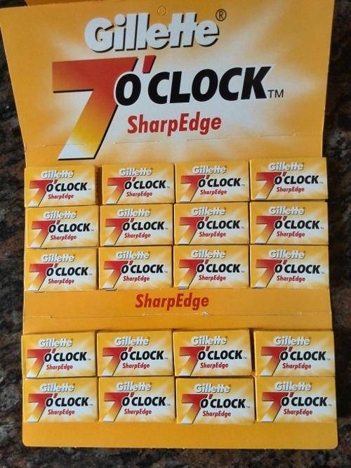 Gillette 7 o` Clock SharpEdge Double Edge Safety Razor Blades (Bulk)