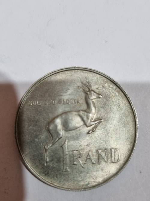 SA Republic Silver R1 coin 1967 Suid Afrika (80% and 15g)