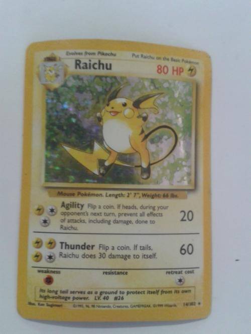 Pokemon Raichu 14/102 Rare Holo