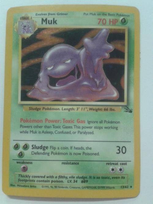 Pokemon Muk 13/62 Rare Holo