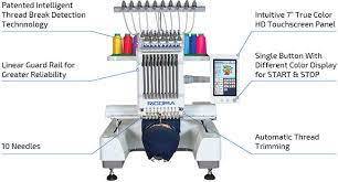 RICOMA EM1010 10 NEEDLE COMMERICIAL EMBROIDERY MACHINE