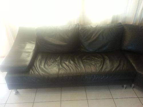 couch corner unit real leather
