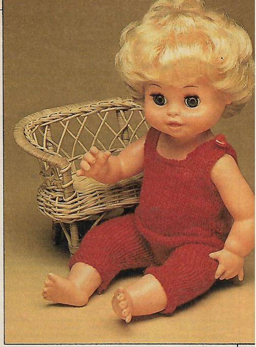 Knitting Doll -  Tiny Tears Doll  Play suit/ Magazine (PDF)