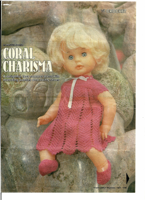Crochet Doll - First Love Doll - Coral Charisma Dress/ Magazine (PDF)