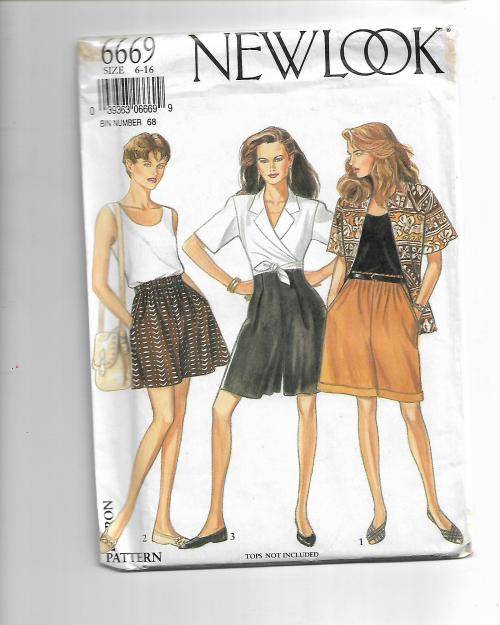 Newlook 6669 Ladies Short's Size 6 - 16