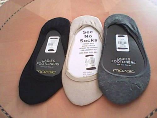 Three Pairs of Ladies Footliners ( New)