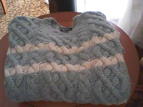 STILL GOOD CABLE MEN'S PULLOVER. SIZE LARGE
