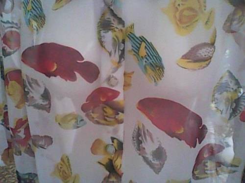 MARINE SEA FISH & SHELL SHEER WOMEN'S TOP - SIZE 12 - VERY GOOD CONDITION