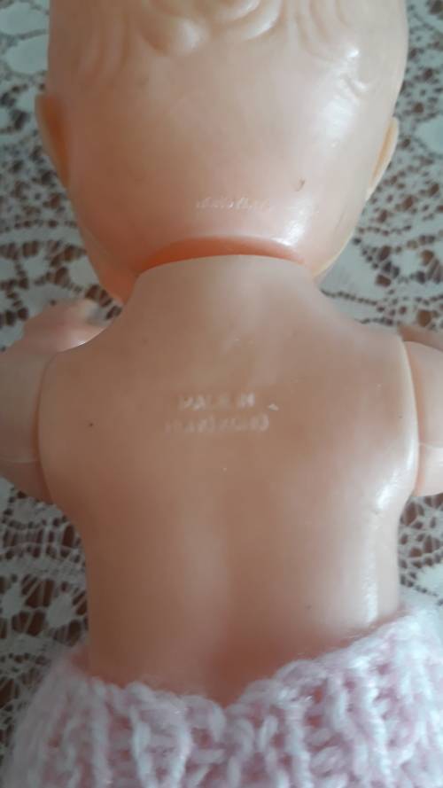 Vintage Baby Doll Jointed Blue Sleep Eyes Made in Hong Kong - 1960`S