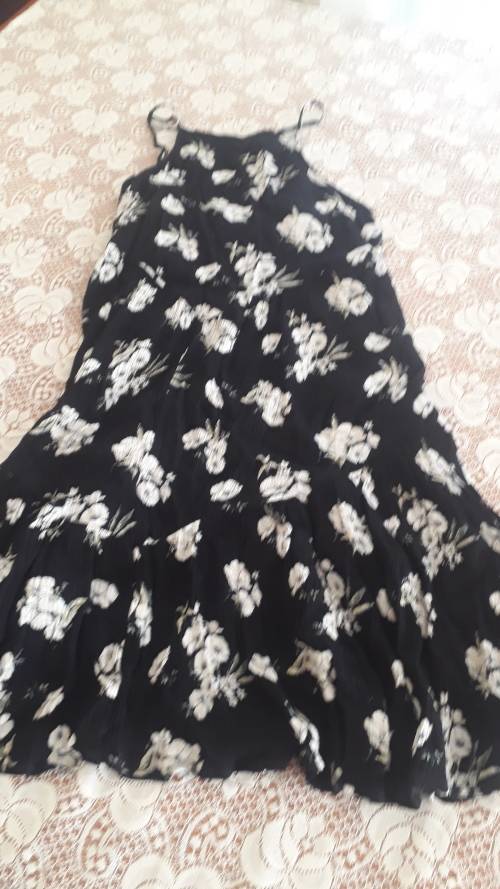 Strappy Summer Flowered Beach Dress - Size M  - Pre-owned