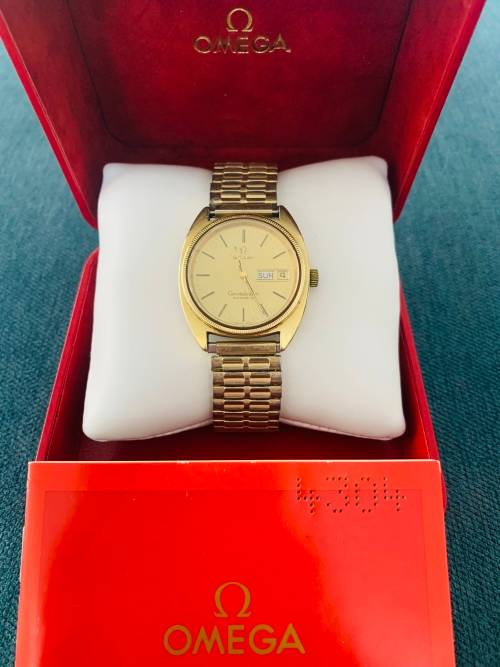 Collectors Gents Omega Automatic Constellation Service Watch With Original Omega Box!