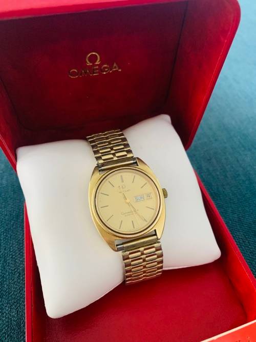 Collectors Gents Omega Automatic Constellation Service Watch With Original Omega Box!