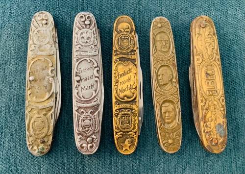 5x Very Collectable Paul Kruger Eendrag knives and more