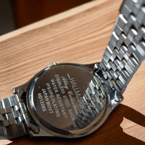 Stunning collectors two tone Hallmark gents watch still with Hallmark tag in case