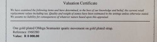 Vintage Collectors Omega Seamaster quartz movement gents watch on gold plated strap value R8000.00