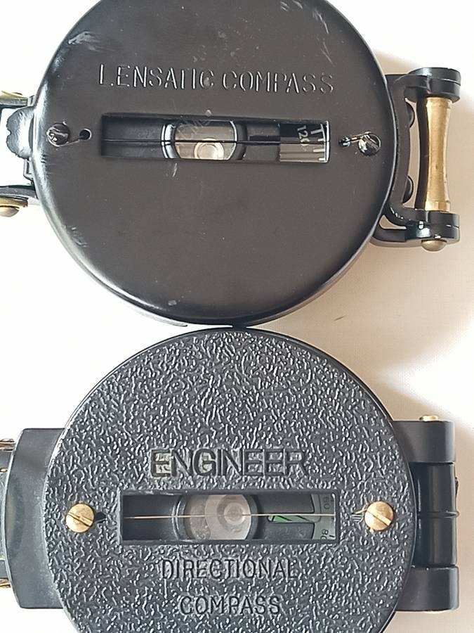 Two collectors Lensatic compasses