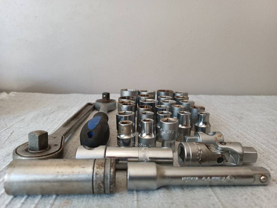 Assortment of various ratchets and sockets