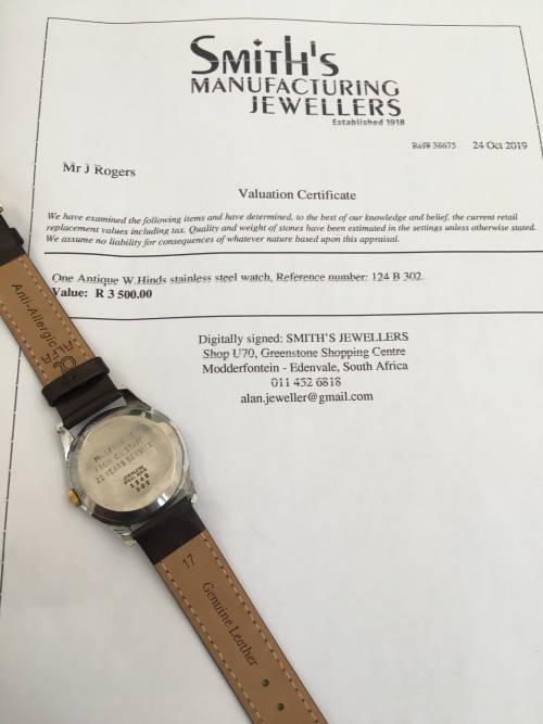 !!! Antique W.Hinds 22 Years Service Watch!!! DONT MISS OUT!!!