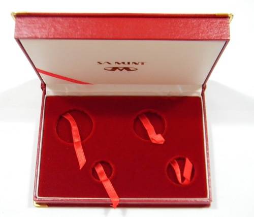 Empty SA Mint Red Box for all 4 Krugerrand sizes - 1/10th - 1/4oz - 1/2oz - 1oz