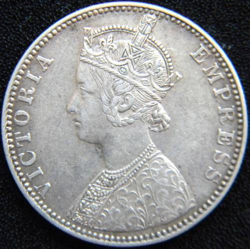 British India Victoria Silver Rupee 1889 - Stunning Grade